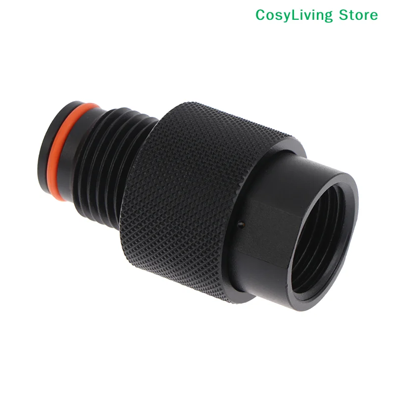 วาล์วควบคุมถังลม HPA สีดำ 1 ชิ้น พร้อมตัวปิด/เปิด  ขนาดเกลียว G1/2-14  อะแดปเตอร์เชื่อมต่อระบบลม 1