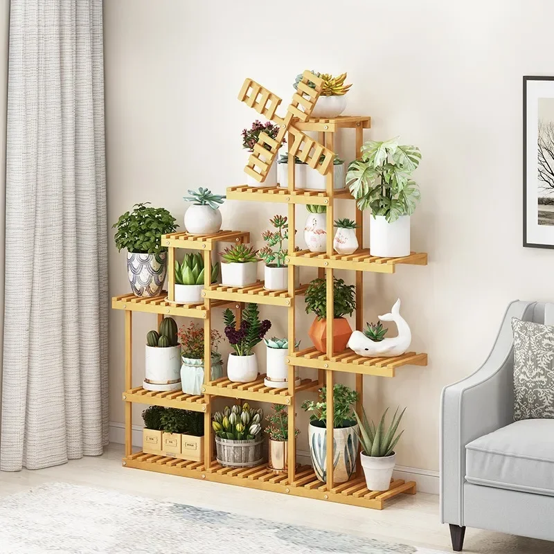 Wooden Indoor Plant Stand Flower Pot Stand Display Plants Holder Base for Plants Pots Shelf Outdoor Corner Plant Shelves