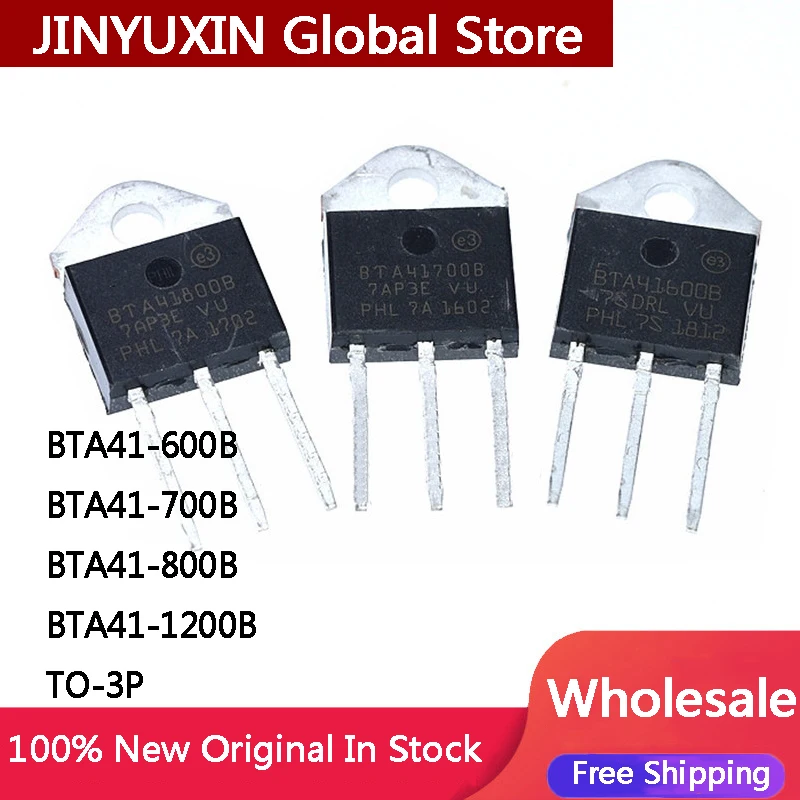 10Pcs New BTA41-600B BTA41-700B BTA41-800B BTA41-1200B BTA41 TO-3P ...