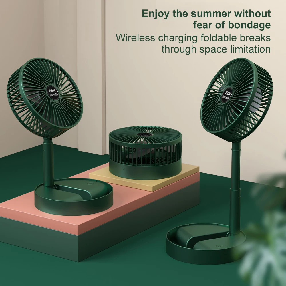 New Desktop Foldable Retractable Small Fan Mini Portable Charging Usb Home Low Noise High Duration Standby Mini Electric Fan