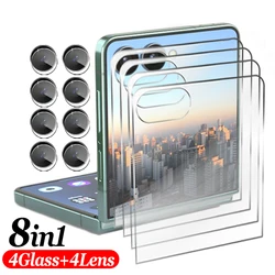 8 - in - 1 Tempered Glass HD Protective Film Set with Lens Cover and Screen Protectors - ZFlip 7 (8in1 Set)