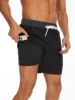 2024 Summer New Men's Shorts Fashion Vacation Beach Pants Men's Large Square Milk Silk Inner Lining 6