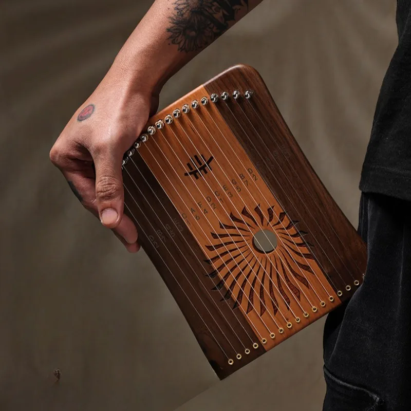 Wooden Finger-playing Harp 17 Keys Harp Professional Playing 31 Keys Small Harps Holiday Gift Musical Stringed Instruments