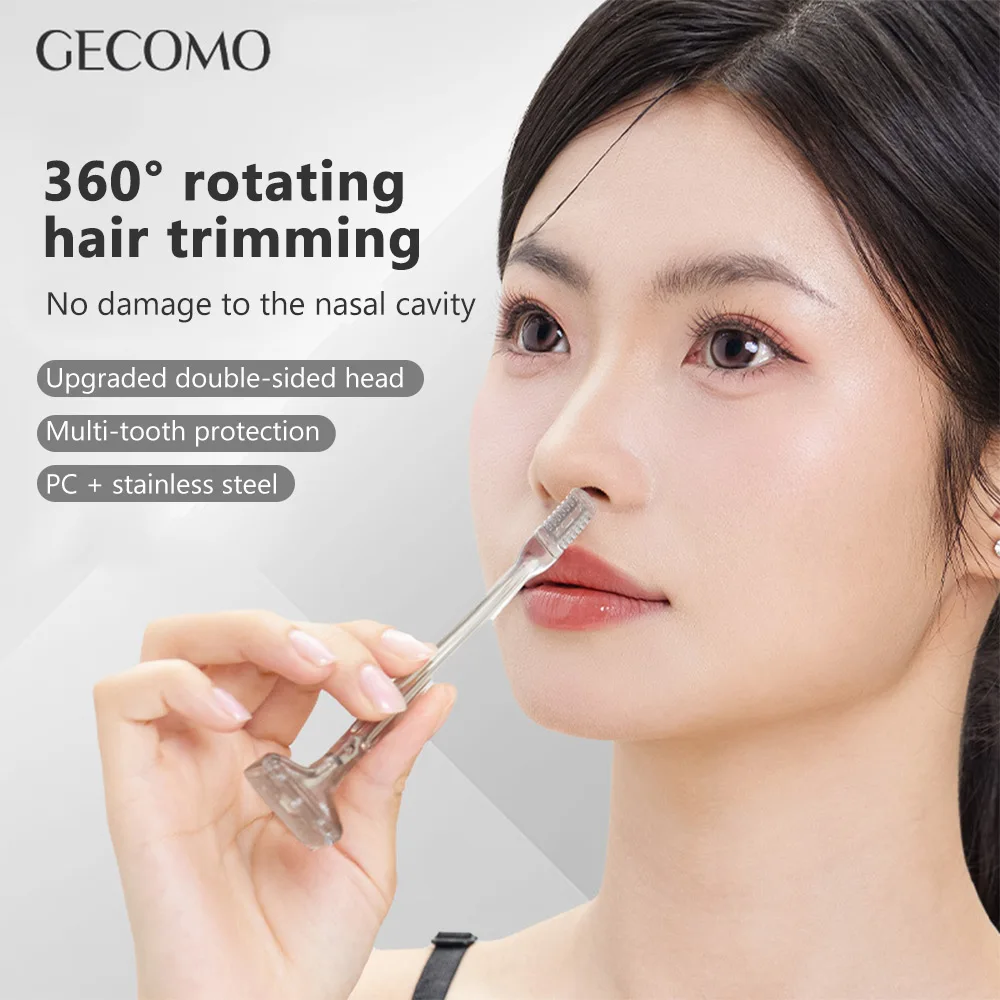Double Head Nose And Mouth Hair Comb Design Trimmer, Safe And Scratch-poof 360 Degree Rotating Hair Razor Beauty Tool 5