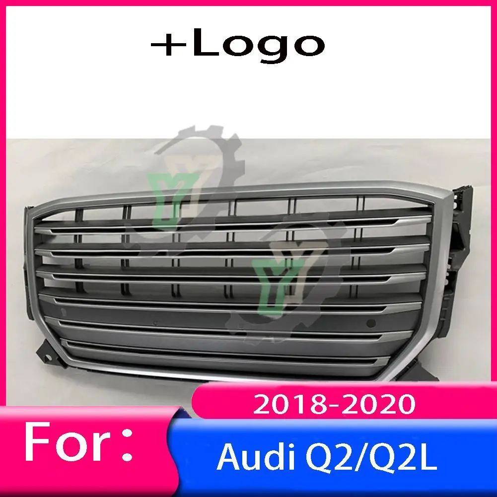 

For Audi Q2/Q2L 2018 2019 2020 Car Front Bumper Grille Centre Panel Styling Upper Grill (Modify For SQ2 style)