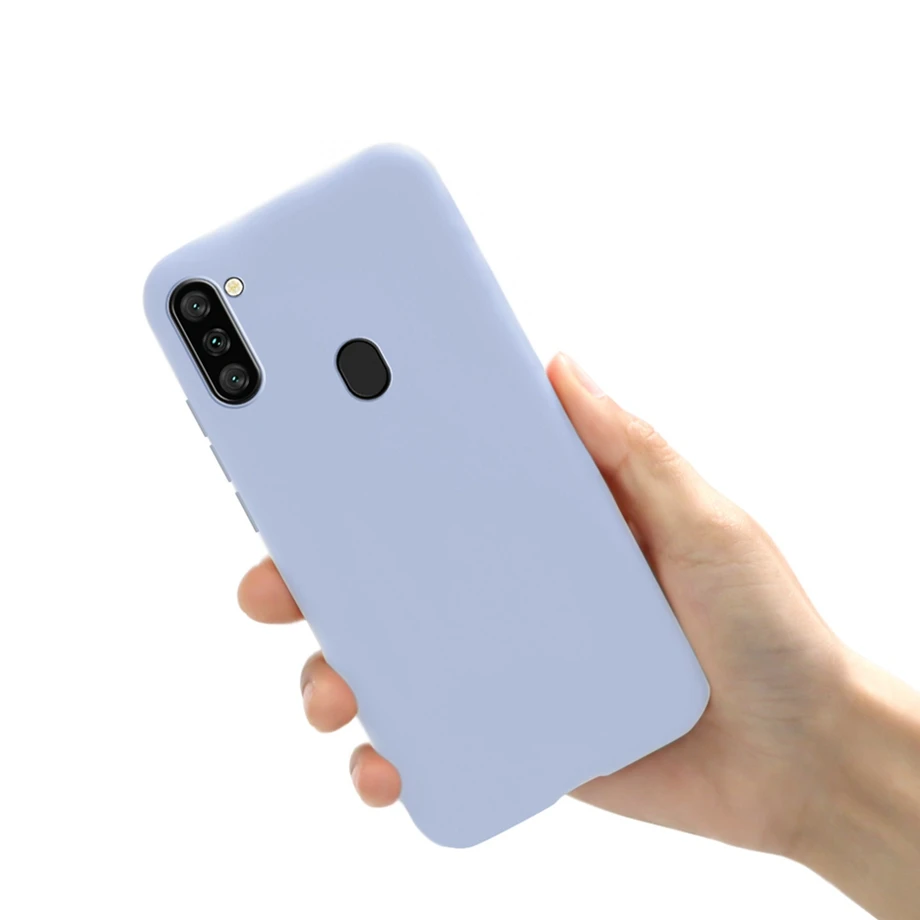 Phone Case Phone Protector Cover Leather Phone Case Candy Color Soft Cases For Samsung Galaxy A11 Case Cute Fashion Gifts For Fundas Samsung A11 M11 Silicon Soft Back Cover