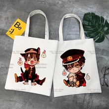 

Hanako Kun Funny Shopping Bag Graphic Tote Harajuku Women Canvas Shoulder Bag Female Eco Bag