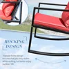 3 Pieces Patio Furniture Set Rocking Wicker Bistro Sets Modern Outdoor Rocking Chair Furniture Sets Clearance Cushioned 3