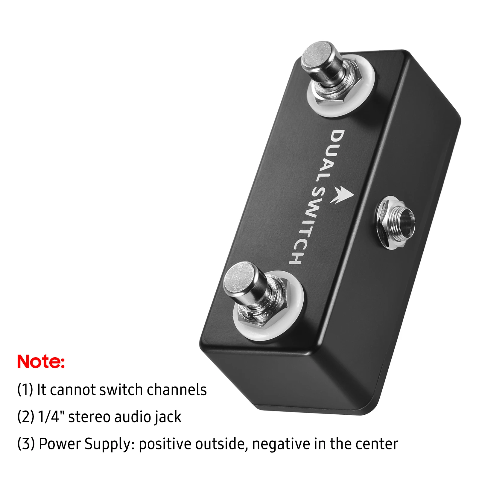 MOSKY Dual Switch Guitar Effect Pedal with Dual Footswitch Pure Buffer Full Meta