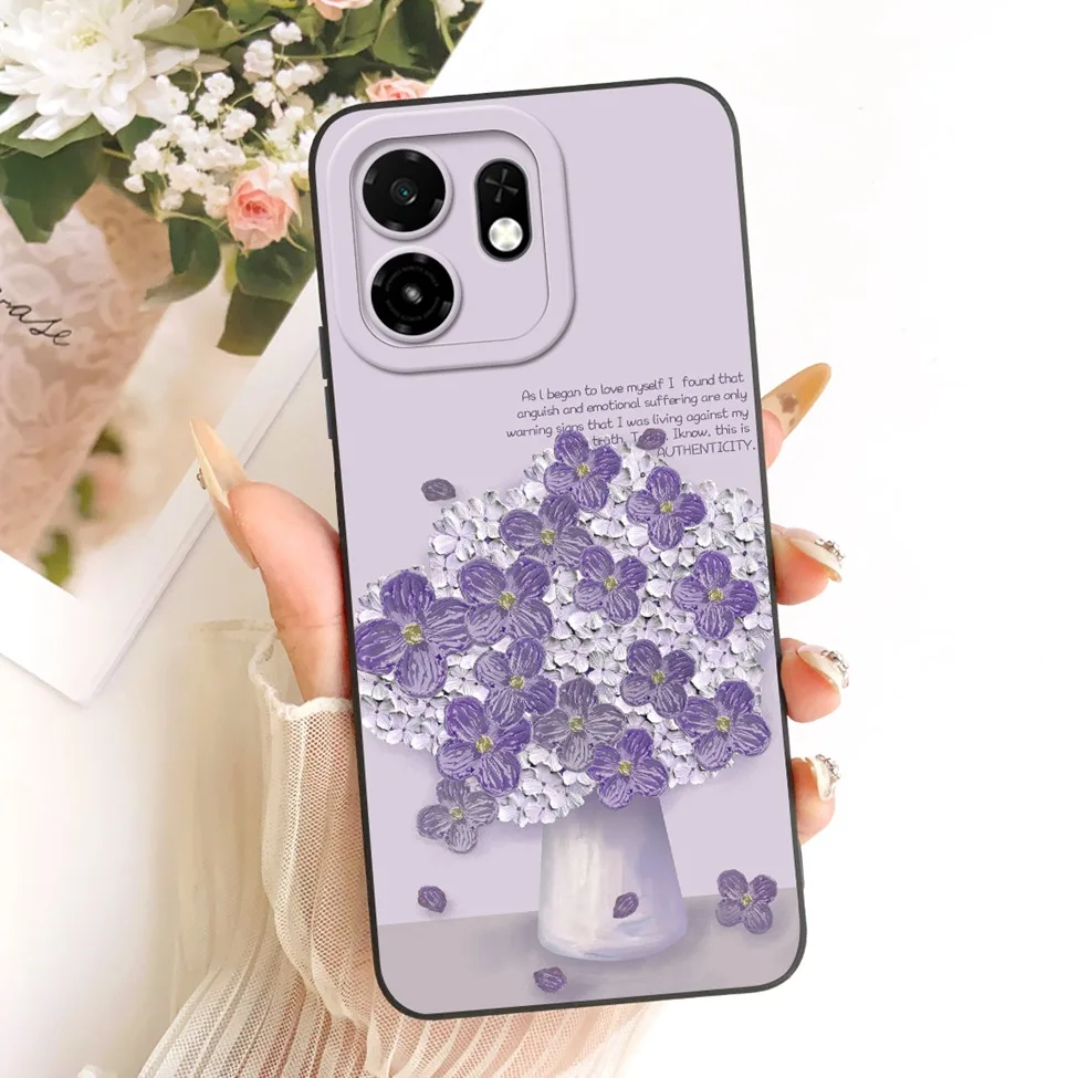 Luxury Floral Phone Case - Fashionable Silicone Cover with Cute Painted Design