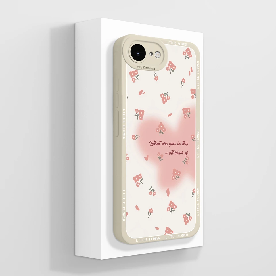 Elegant Floral Butterfly Design Soft Liquid Silicone Non-Slip Back Cover