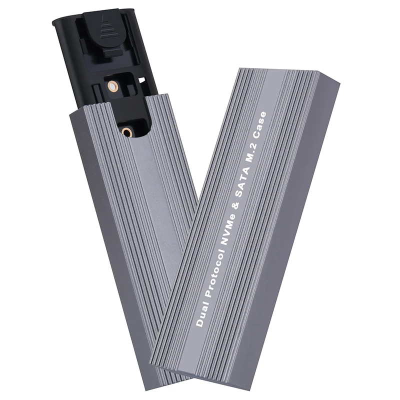 M.2 NVME SATA SSD ̽ Ŭ,   JMS581D Ĩ, 10Gbps USB 3.2 GEN2 Ÿ C  M2 SSD ڽ, M / B + M Ű  