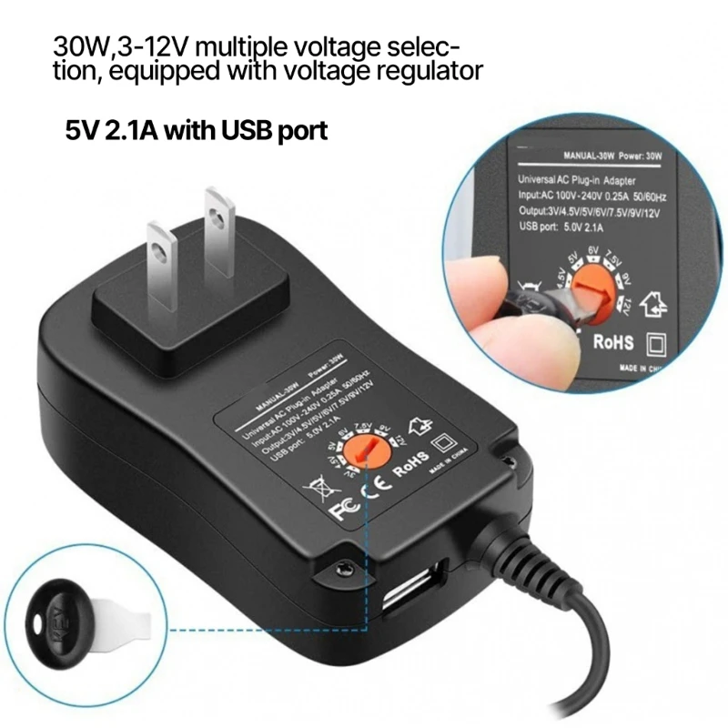 LEDストリップライト用ユニバーサル電源アダプター,充電器,スピーカー