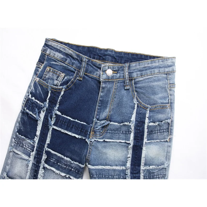 Рисунок 4 - Джинсы мужские облегающие в стиле пэчворк