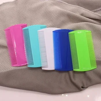 Testa a doppia faccia Pettine per pidocchi Testa a denti fini Pidocchi Pulsi Rimuovi pettini per capelli Rimozione forfora Strumenti per lo styling multicolori Strumenti per capelli 1