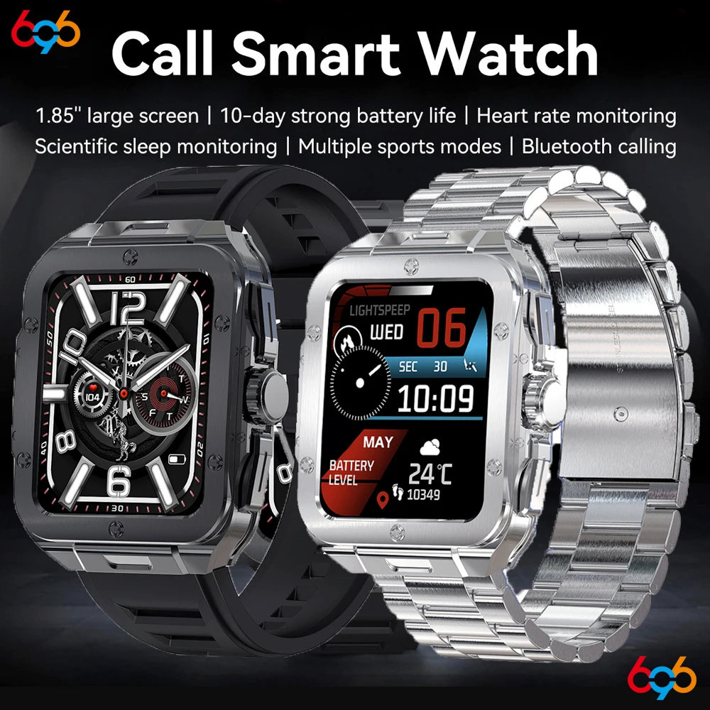 

1.85" HD Screen Smart Watch Men Women BT Call Smartwatch AI Voice Assistant Health heartrate Monitor Fitness Tracker Waterproof