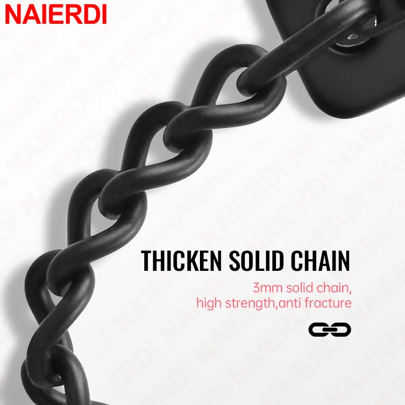 304 Stainless Steel Cast Steel Door Safety Chain Protective Cover, Heavy Door Lock, Anti-Theft Door Chain (Gold
