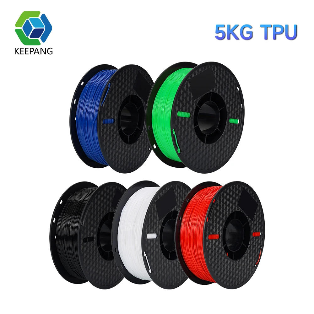 5KG/11LBS Flexible TPU Filament 1.75mm 95A for 3D Printer SPOOL Plastic Rubber Material 3D Printing Filaments tpu filament pla 1 75mm 3d printer soft filament 3d printing plastic material no bubble 1kg 2 2lbs spool for 3d printers 3d pen