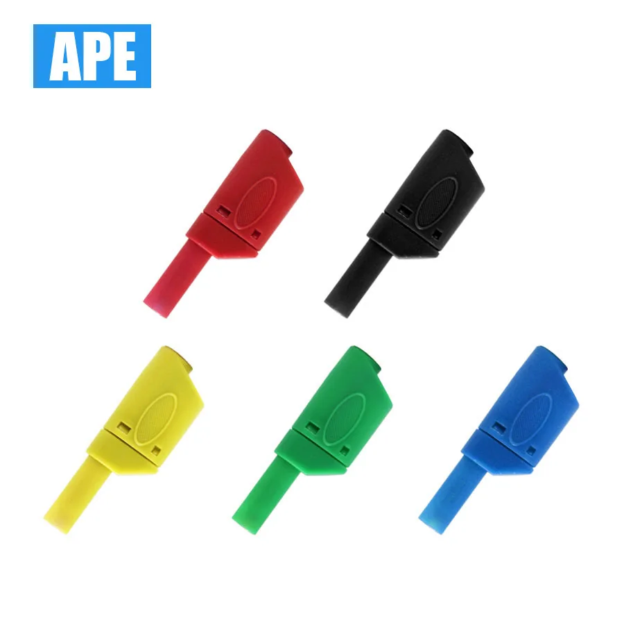 5Colors-Safety-Fully-Insulated-Test-4mm-Banana-Plugs-Male-Stackable ...