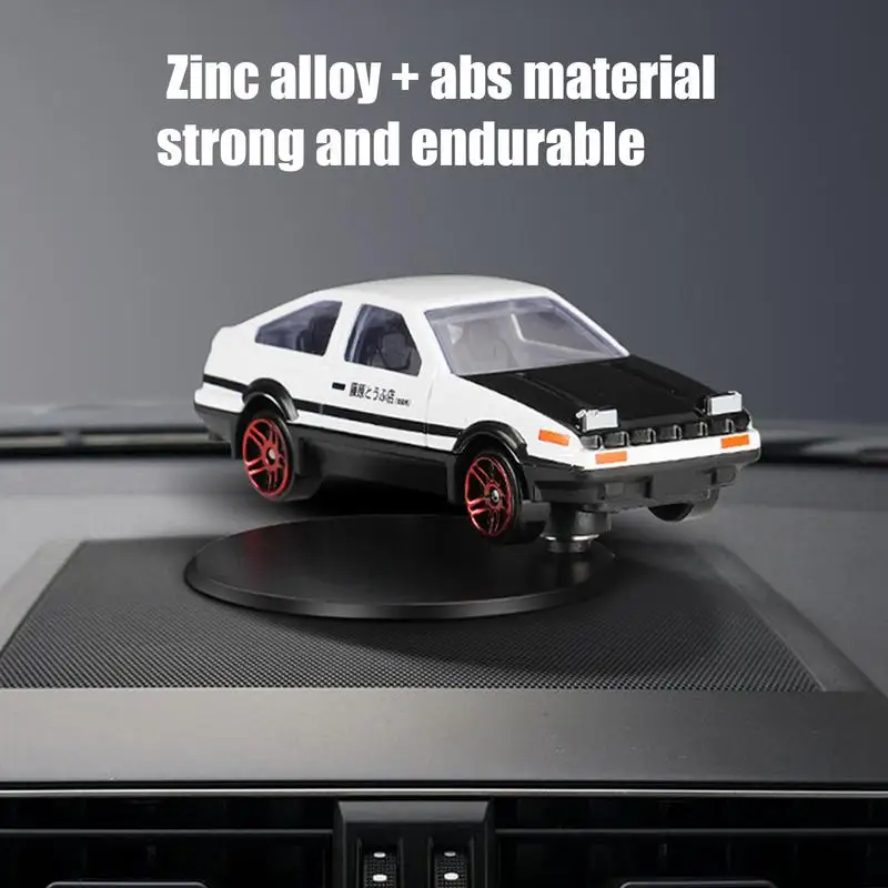 Rotating AE86 Drift Car Gyroscope Ornaments Classic Car Model Statue Racing Drifting Dashboard Ornament Gifts For Men Boys