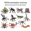 Pack of 12 Insect Bugs Figures Educational Animal Figurines Children Interactive Toys Set Accessory School Classroom 3