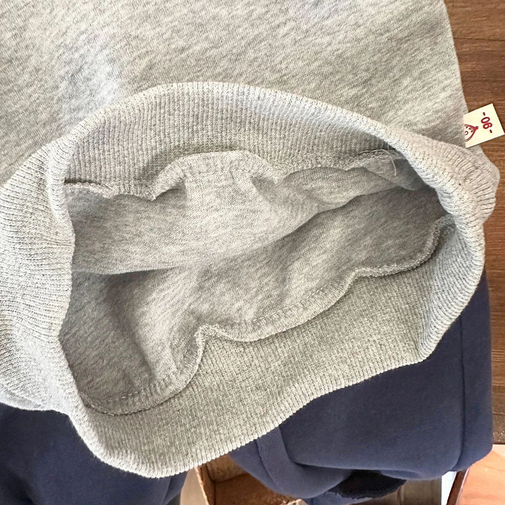 Kids Hoodie Set O Neck Full Length Pants Track Suit