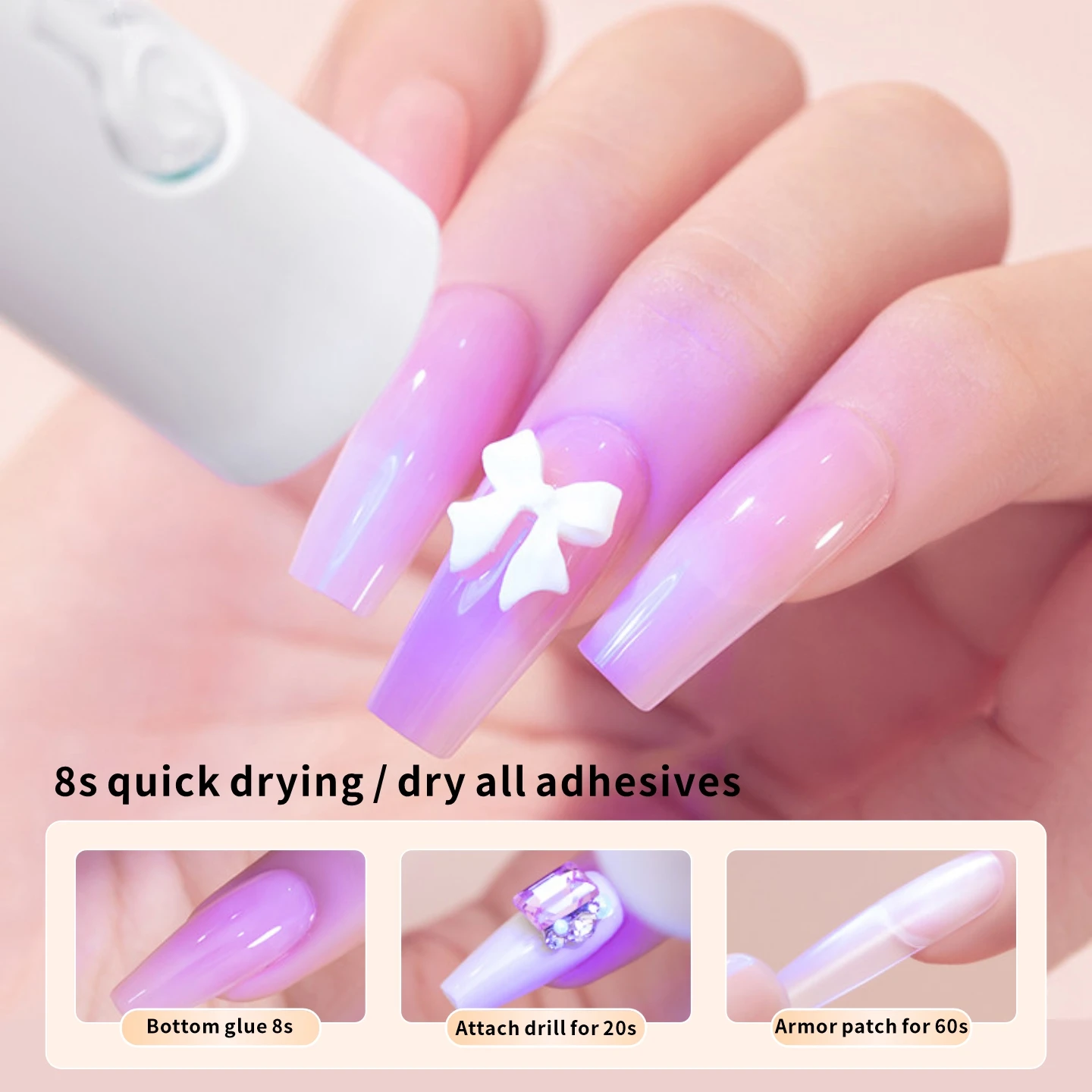 휴대용 핸드헬드 네일 건조 램프 UV/LED 네일 경화 풀 젤 폴리싱 네일 아트 도구 충전식 네일 램프