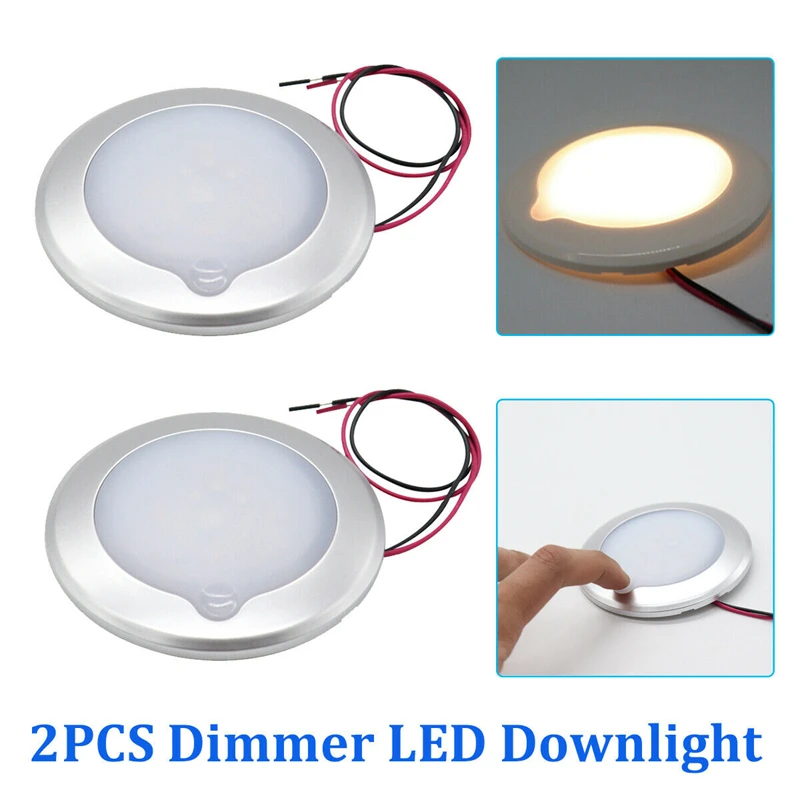 Spot Light Touch Downlight RV Caravan Camper Boat 12V-24V LED Round Dimmer Light Spot Light Touch Downlight RV Caravan Camper Boat 12V-24V LED Round Dimmer Light