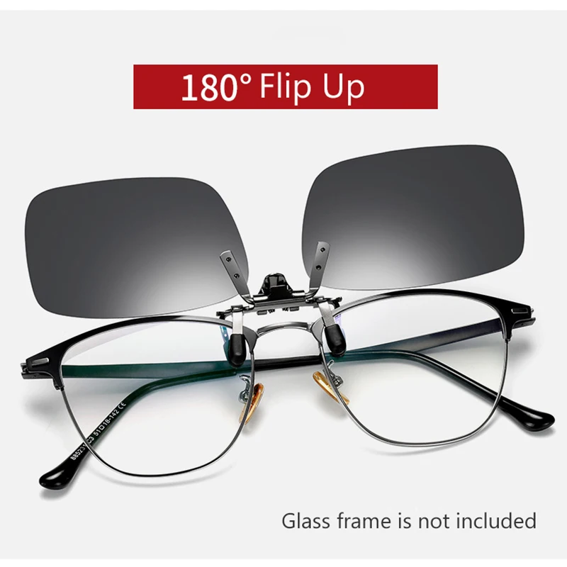 Photochromic Polarized Flip-Up Clip-On Sunglasses
