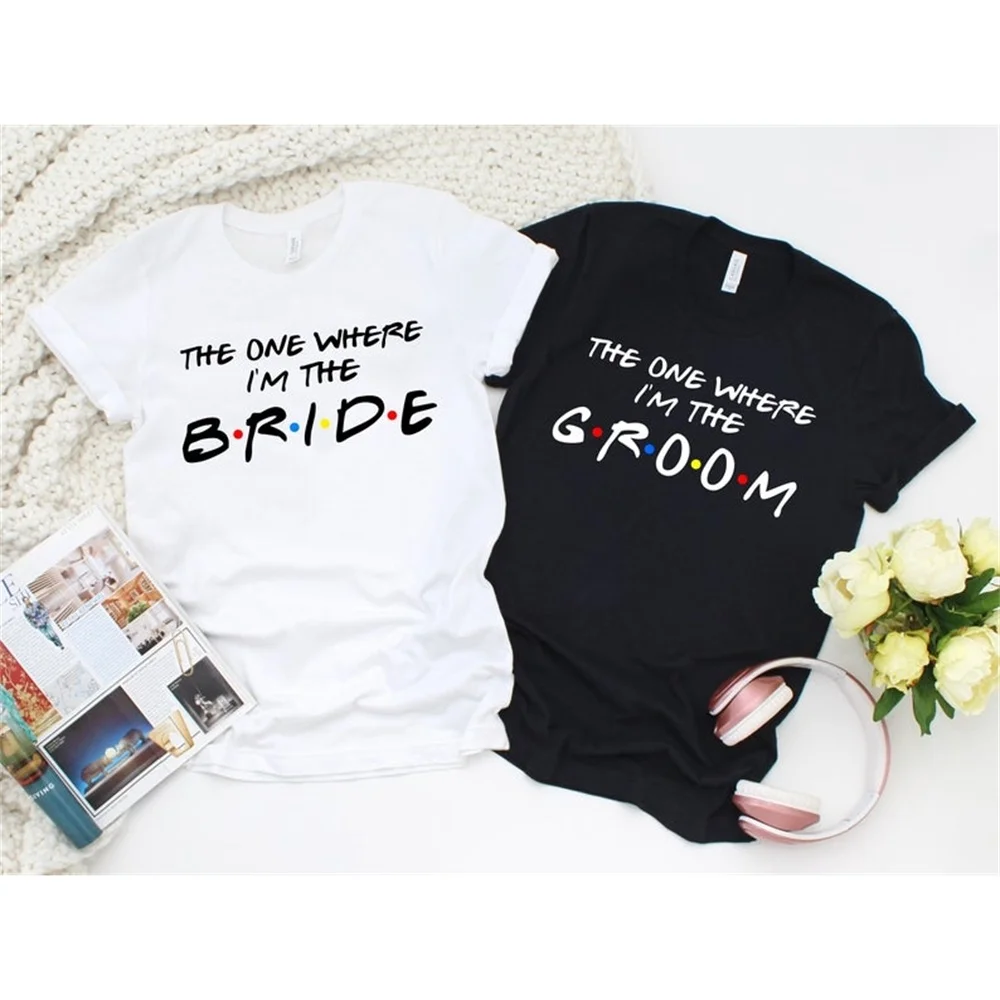 

the one where i am the bride shirt party fashion letter graphic short mouw top tee harajuku katoen o neck streetwear