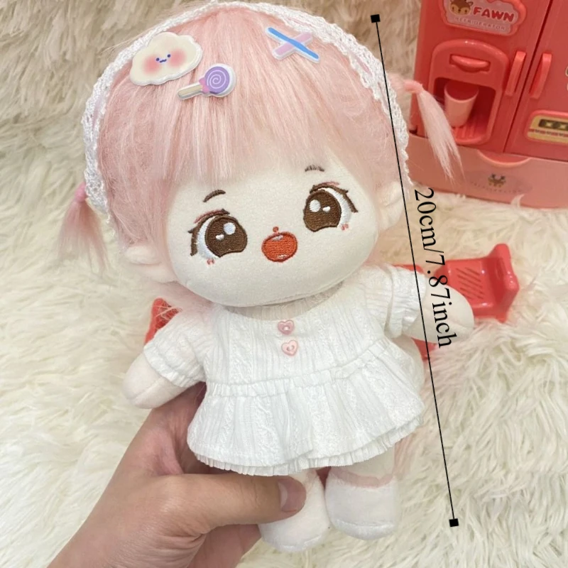 Head Cover 20cm Cotton Doll Dress Hoodies Shoulder Strap Skirt Cotton Doll Clothes Lolita Mimi Clothes Doll Accessories