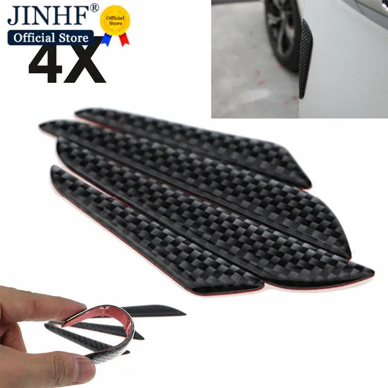 충돌 방지 트림 도어 에지 가드 스트립 스크래치 프로텍터, 자동차 도어 에지 가드 몰딩 보호 탄소 섬유, 4 개