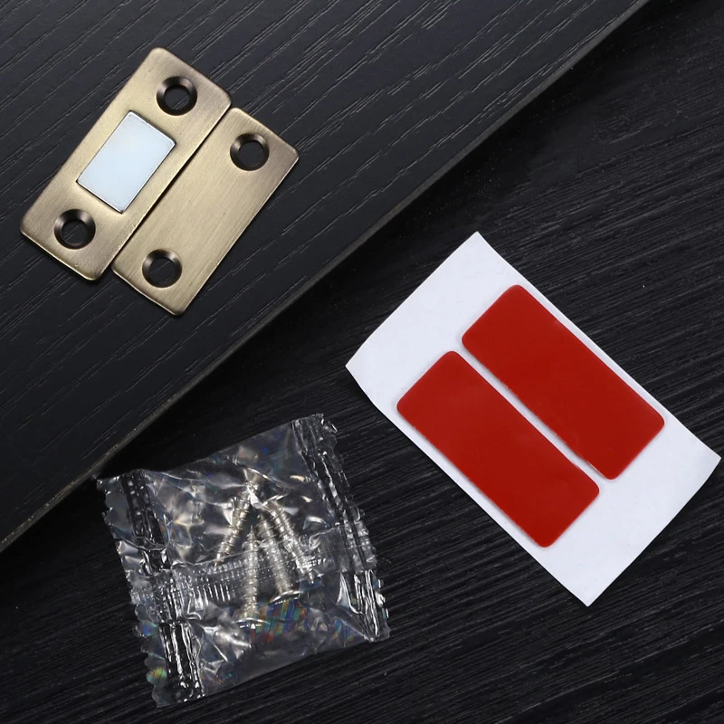 Magnetic cabinet catches door catches magnetic cabinet latches cabinet door latch 2pcs/Set Magnetic Cabinet Catches Magnet Door Stops Hidden Door Closer With Screw For Closet Cupboard Furniture Hardware