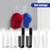 2/4/6/8Pcs Baseball Cap Holder Wall Mounted Hat Organizer Hooks L-Shaped Design Multipurpose Easy Installation Acrylic Hat Racks 4