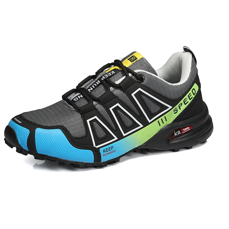 נעלי טיולים לגברים בכל מקום נעלי ספורט חיצוניות נושמות עם רשת לא מחליקה ועמידות בפני שחיקה נעלי טיולים חיצוניות לרכיבה באופניים