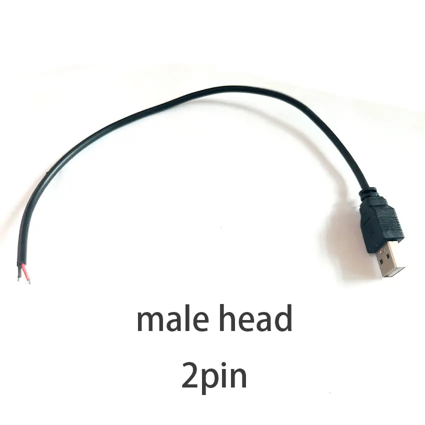Description Picture 6 of itemPower Supply Cable 2 Pin USB 2.0 Female male 4 pin wire Jack Charger charging Cord Extension Connector DIY 5V line