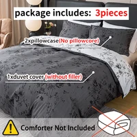 3pcs Zhusheng Kongye Pattern Print Duvet Cover Set, Soft Skin-Friendly Bedding Set Includes 1 Duvet Cover And 2 Pillowcases 3