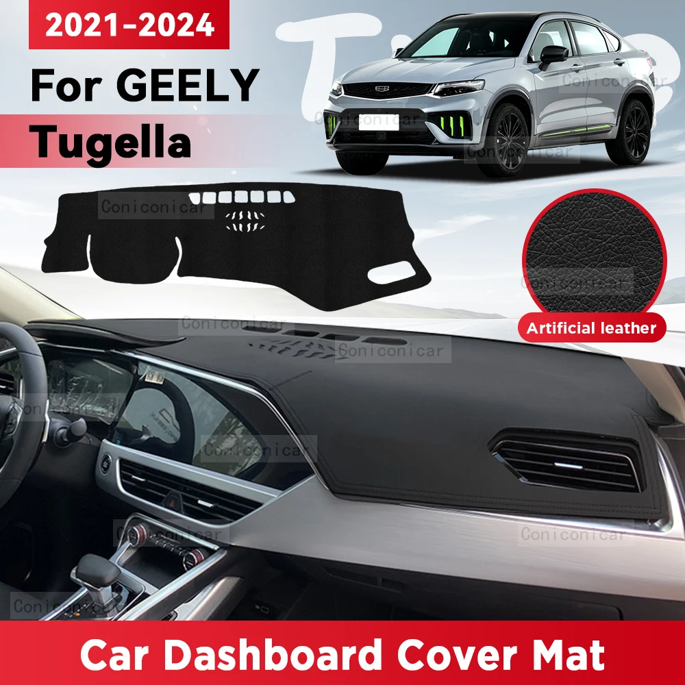 Фото Для GEELY TUGELLA 2021-2024 коврик для приборной панели автомобиля, Солнцезащитный коврик, коврик для защиты от света, защитные аксессуары для приборной панели №1