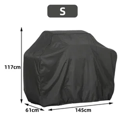 Heavy Duty Waterproof BBQ Grill Cover - Anti-Dust Outdoor Rain Protection (S(145X61X117cm))