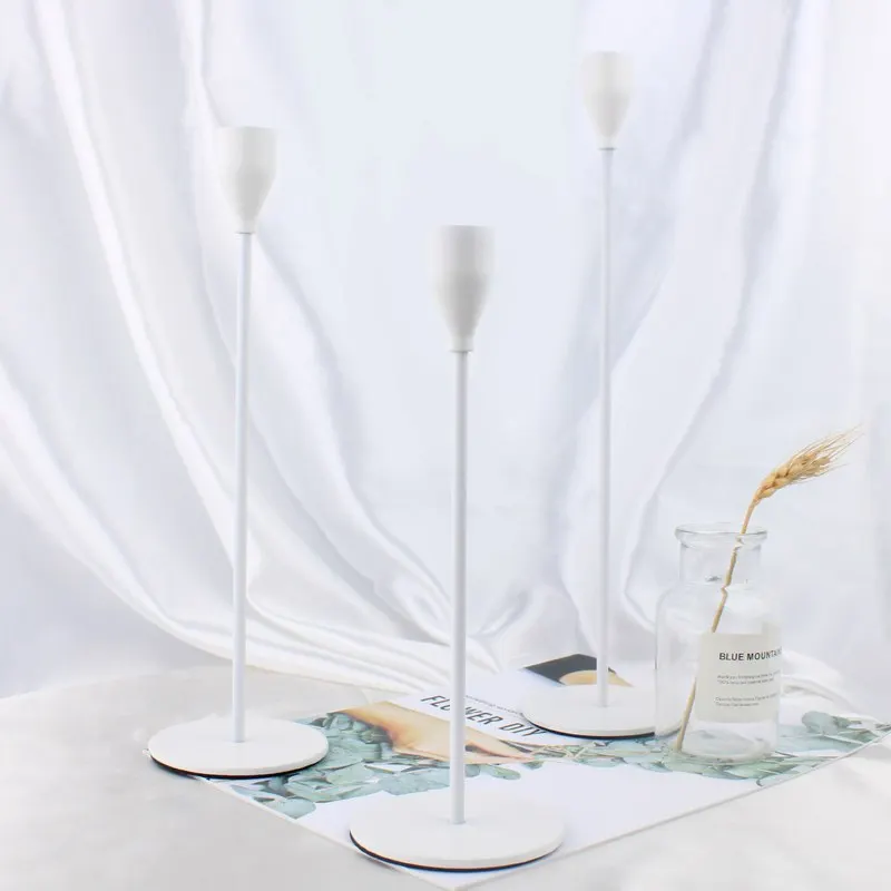 3 قطعة/المجموعة النمط الصيني حوامل شموع معدنية بسي...