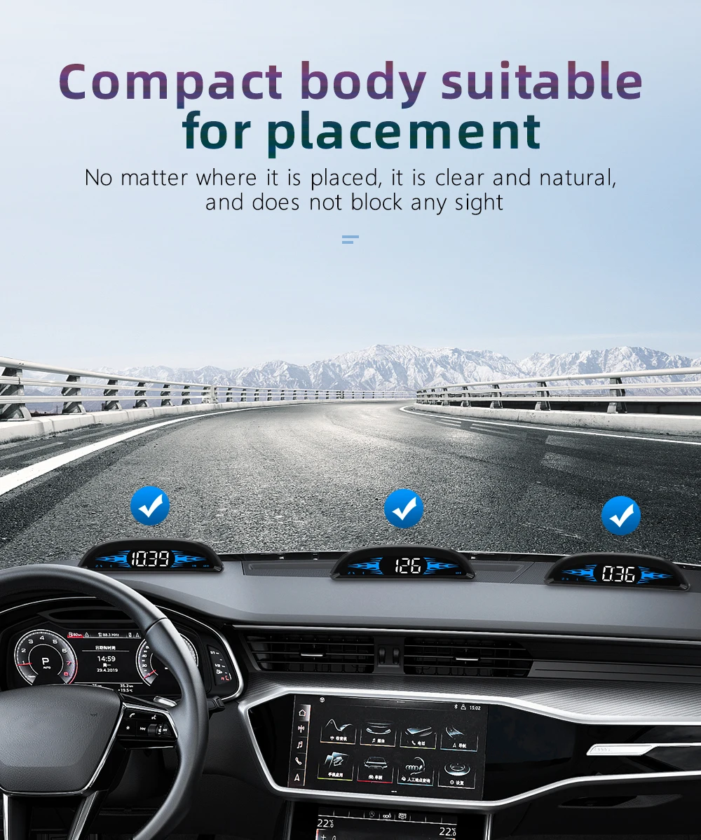G2 B2 Head Up Display GPS / OBD Multifunctional Smart Car HUD Digital Speedomete