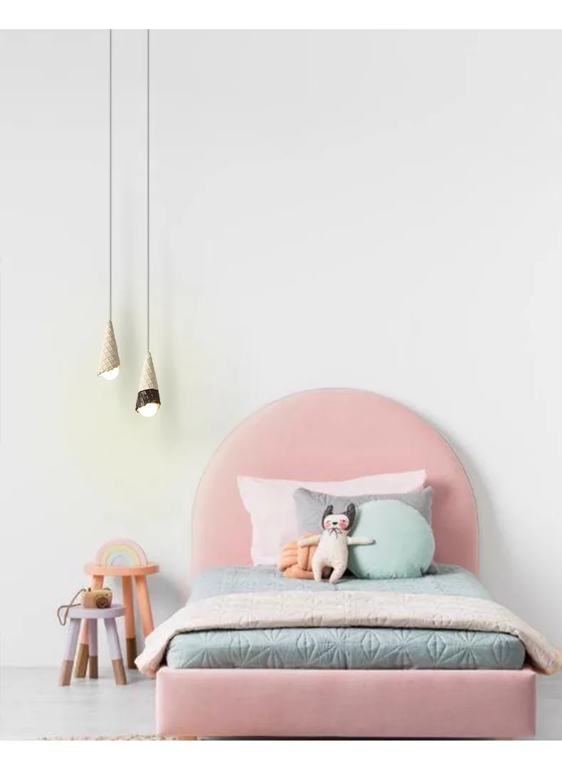 Description Picture 3 of itemCeramic Ice Cream Pendant Lamps LED Children's Room Bedside Lamp Creative Ice Cream Shop Boy Girl Room Nursery Suspended Lights