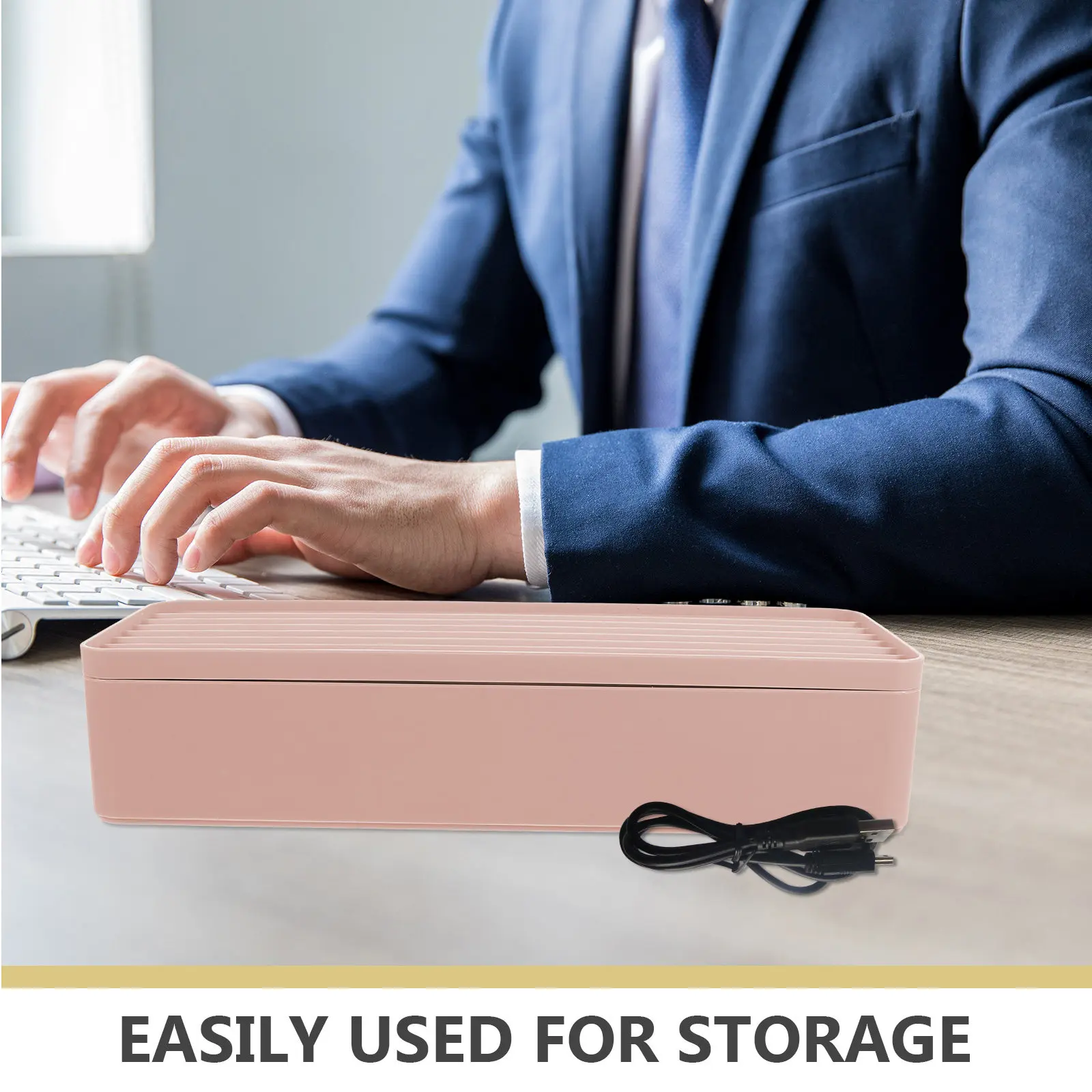 뚜껑이 있는 코드 보관함 충전기, 데이터 코드, 헤드폰 및 컴퓨터 액세서리를 위한 정밀한 제작 기술을 갖춘 케이블 관리 솔루션