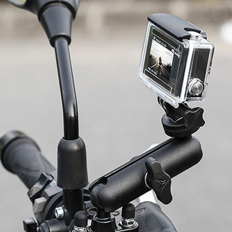 Motorcycle Bike Camera Holder Handlebar Mirror Mount Bracket For BMW