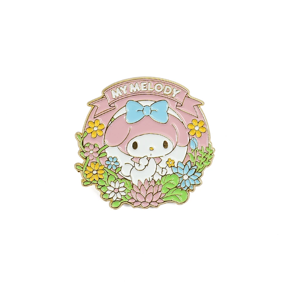 Sanrio Lapel Pins Spring Series Kawaii Kuromi My Melody Metal Enamel Badges  for Backpack Accessories Cartoon Anime Brooches Gift - AliExpress