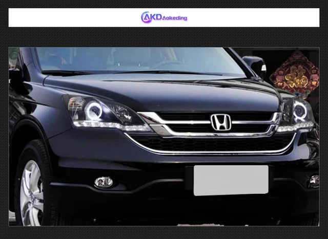 ホンダ　CRV　CR-V　ブラック　スモーク　プロジェクター　ヘッドライト　2007‐2011 : AUTOZENSATION 2007-2011 Honda CR-V、左右ペアヘッド