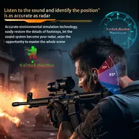Casque de jeu avec interface 3,5 mm/Type-C/USB, son surround à 360°, basses HiFi, double microphone intra-auriculaire, compatible PUBG avec faible latence. 3