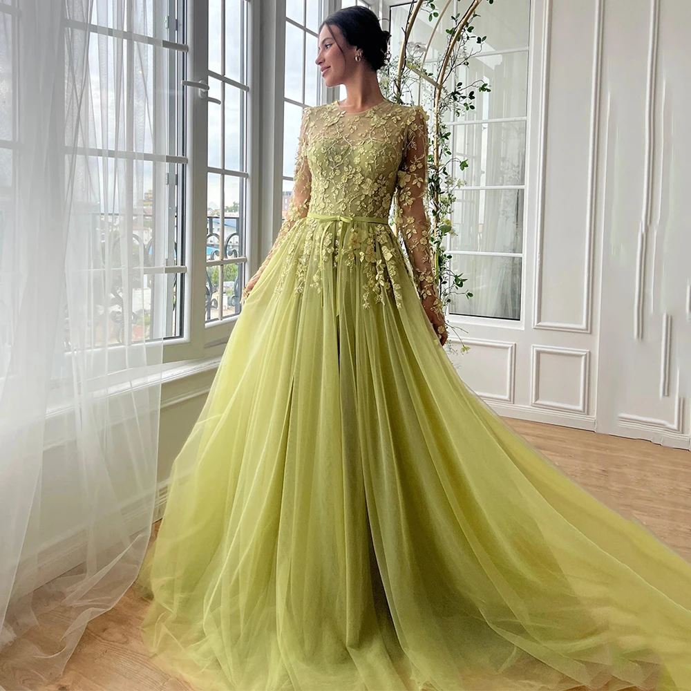 strapless open back dress Olive Green Prom Dresses With Sleeves Short Sleeves Trumpet/Mermaid Zipper  Split Long Stretch Satin Prom Dresses main image 0