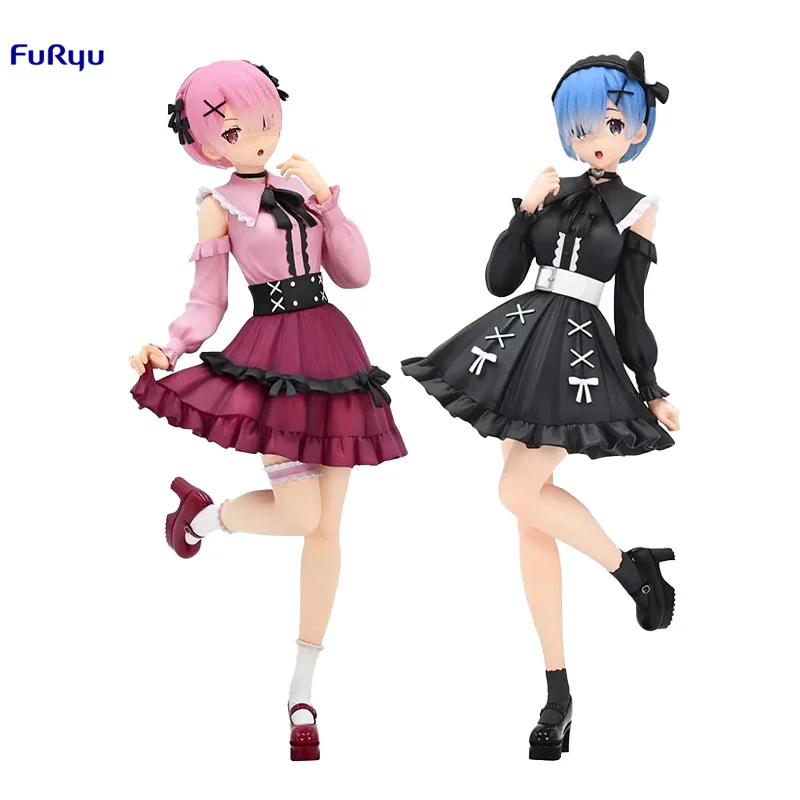

In Stock Furyu Trio-Try-iT Rem Ram Re:life In A Different World From Zero Anime Figure Model Toy Action Figures Collection Doll