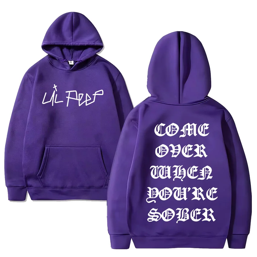Hip Hop Rapper Lil Peep Come Over When You're Sober Tour Concert Hoodie Men Women Loose Long sleeve Unisex pullover Sweatshirt